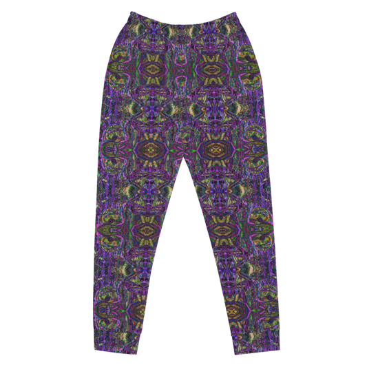 Hand Made, Print on Demand, Apparel & Accessories > Clothing > Activewear, Joggers, Sweatpants, River Jade Smithy, RJS, Travis Huffaker, RJSTH, 70% polyester, 27% cotton, 3% elastane, Slim fit, Cuffed legs, pockets, Elastic waistband, drawstring, Pure Candy Logo Collection Purple, GNHV8.2.1, Purple, jeweled, smith, art, front