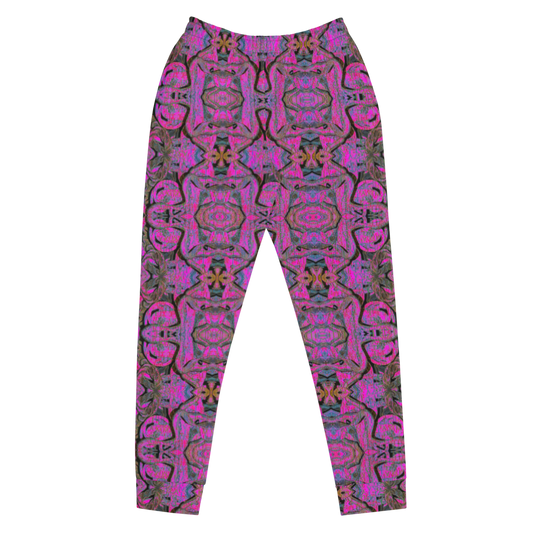 Hand Made, Print on Demand, Apparel & Accessories > Clothing > Activewear, Joggers, Sweatpants, River Jade Smithy, RJS, Travis Huffaker, RJSTH, 70% polyester, 27% cotton, 3% elastane, Slim fit, Cuffed legs, pockets, Elastic waistband, drawstring, Pure Candy Logo Pink, GNHV8.2.1, purple, pink, red, jeweled, hammered, copper, grail proof, front