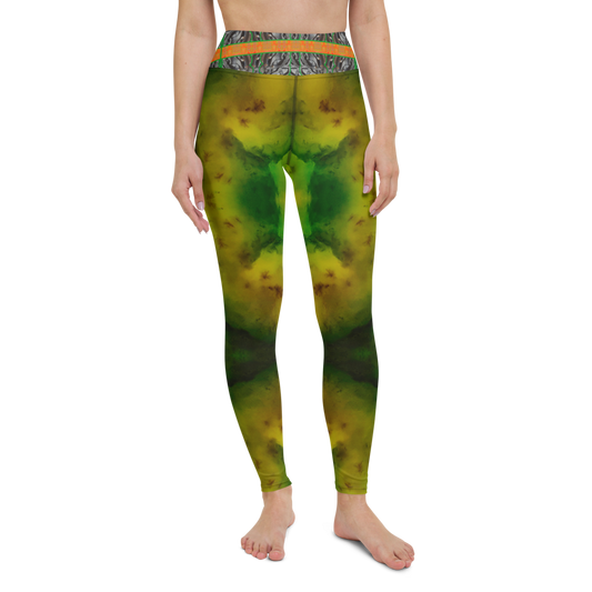 Leggings de yoga (Her/Muliebris) (rayure à maillons d'arbre) RJSTH@Fabric#3 RJSTHs2021 RJS