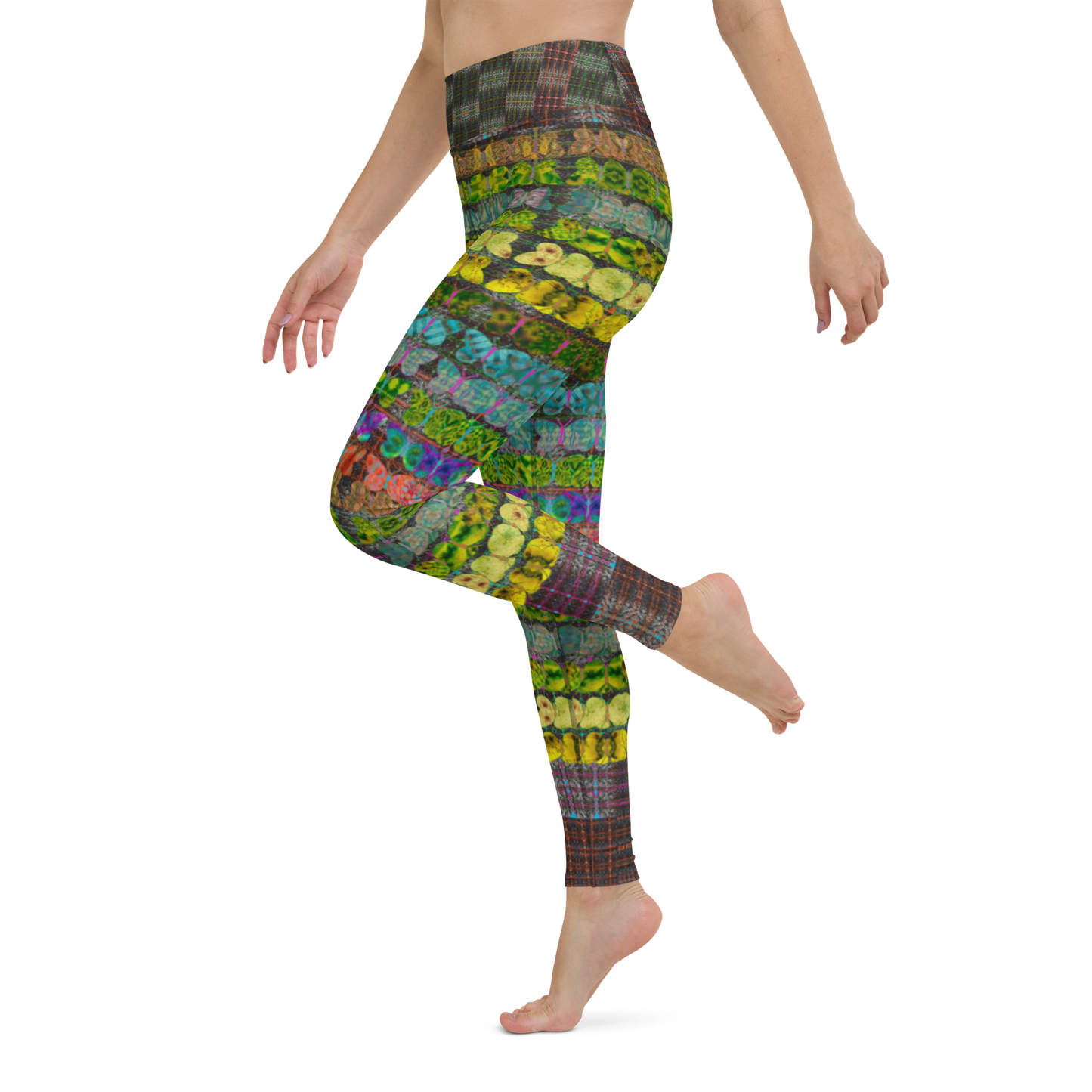 Yoga Leggings (Her/They)(Butterfly Glade Tree Link Pride Stripes) RJSTHs2022 RJS