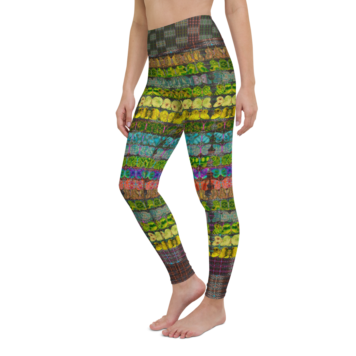 Yoga Leggings (Her/They)(Butterfly Glade Tree Link Pride Stripes) RJSTHs2022 RJS