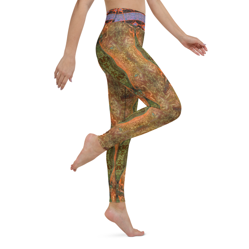 Leggings de yoga (Elle/Ils) (Tree Link Stripe) RJSTH@Fabric#6 RJSTHs2021 RJS