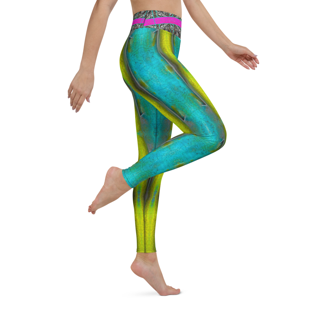 Leggings de yoga (Elle/Ils) (Tree Link Stripe) RJSTH@Fabric#8 RJSTHs2021 RJS