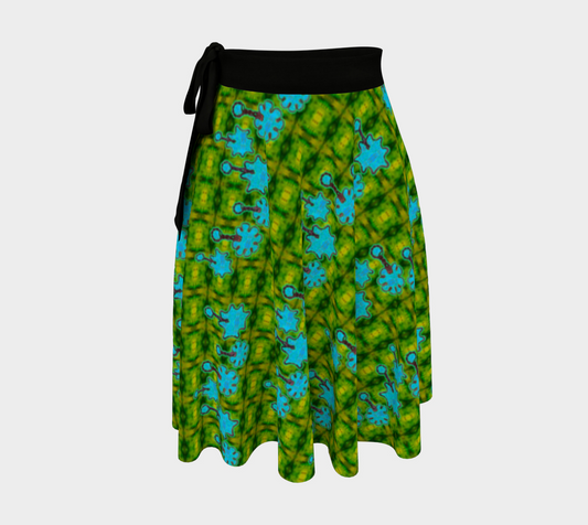 Wrap Skirt (Her/Muliebris)(Grail Night Flower Blue Logo) RJSTH@Fabric#10 RJSTHW2024 RJS