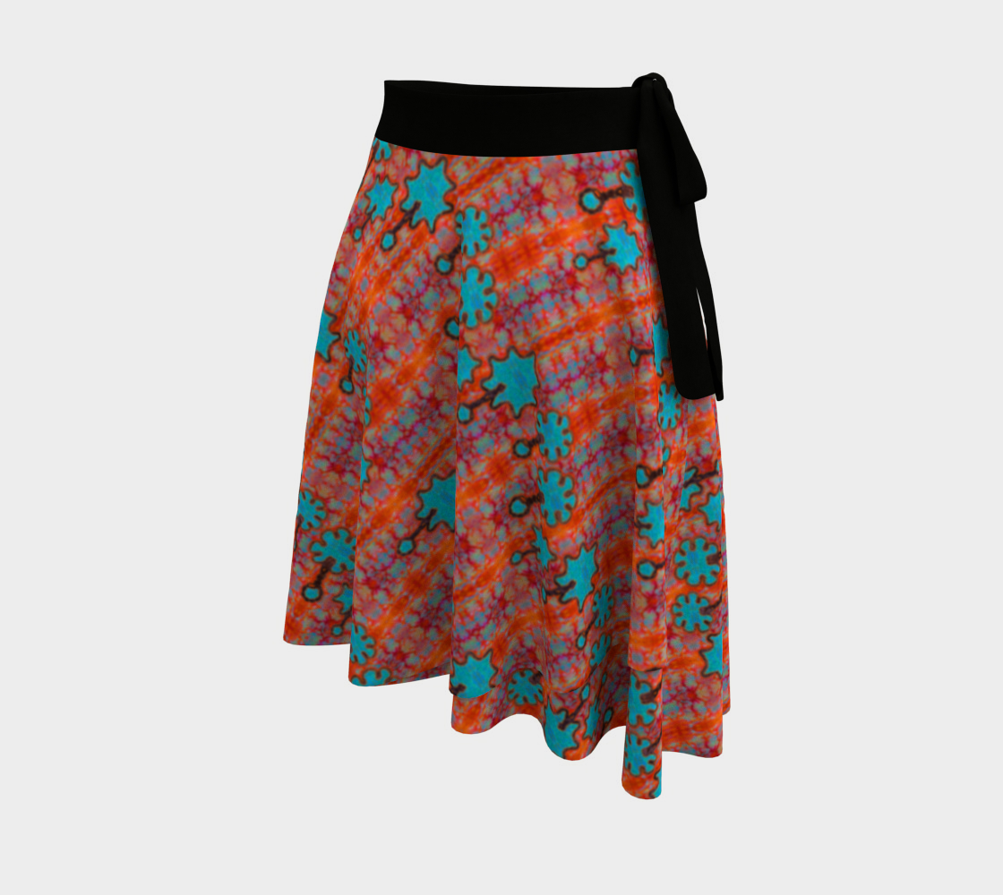 Wrap Skirt (Her/They)(Grail Night Flower Blue Logo) RJSTH@Fabric#12 RJSTHW2024 RJS