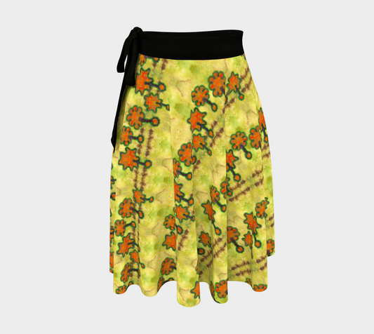 Wrap Skirt (Her/Muliebris)(Grail Night Flower Orange Logo) RJSTH@Fabric#2 RJSTHW2024 RJS